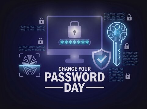 Change Your Password Day Cyber Security Awareness Concept