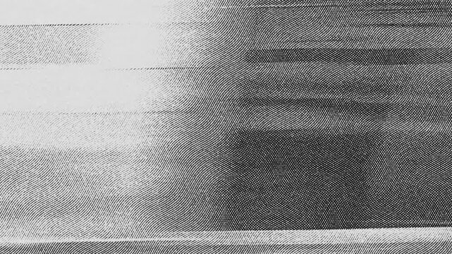 Abstract halftone wavy lines background with vintage ink print texture, morphing monochrome waves, retro printing