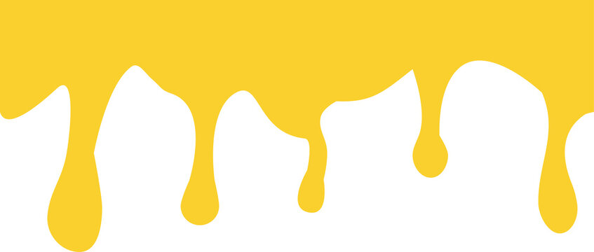 melted nacho cheese top dripping border element used for restaurant menu and food graphic design