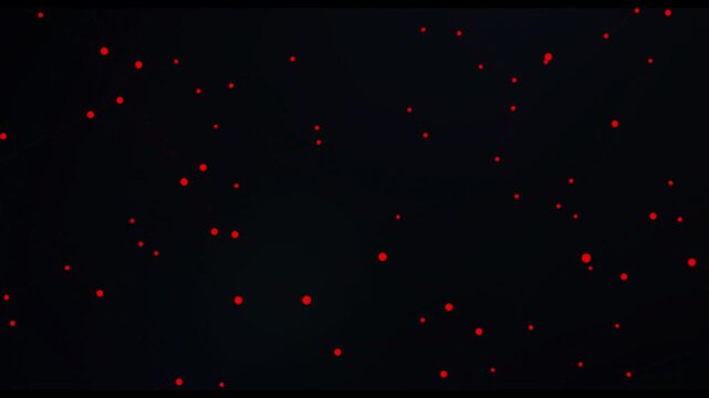 Abstract dark background with glowing red particles scattered