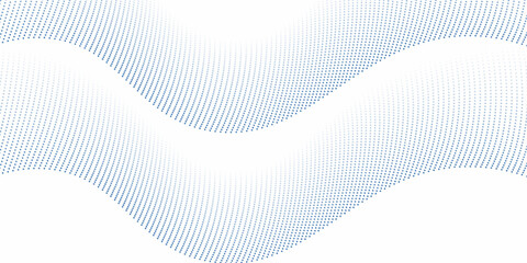 dotted wave line pattern light blue halftone undulate net © Emril