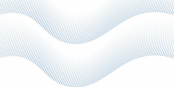 dotted wave line pattern light blue halftone undulate net