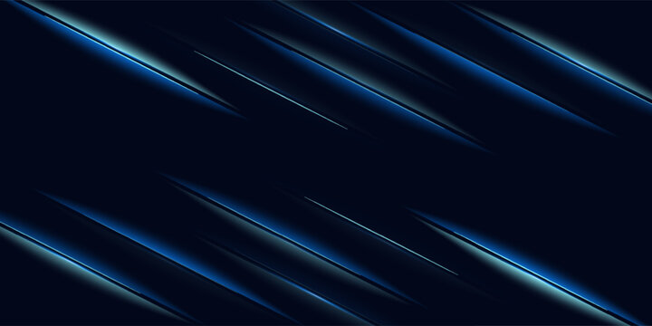 abstract blue neon light beams dark gradient background futuristic high technology and digital innovation for corporate web headers