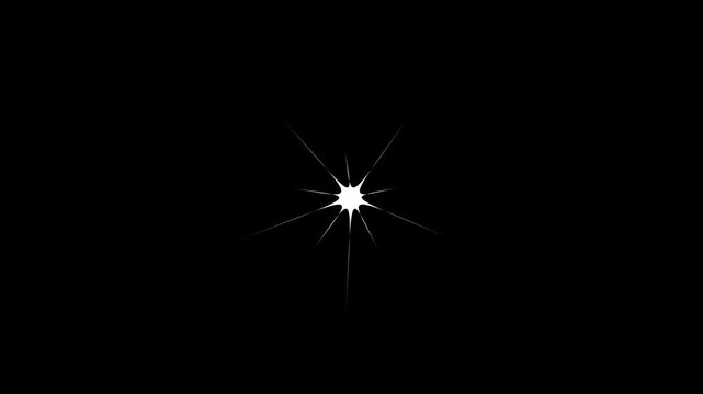 5 set Sparkling Stars Animation white color, black background. Chroma key animation. Twinkle light glitter stars sparkling, Star twinkling.mp4