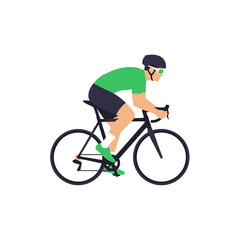 Fototapeta premium Professional cyclist riding a road bike in a racing position
