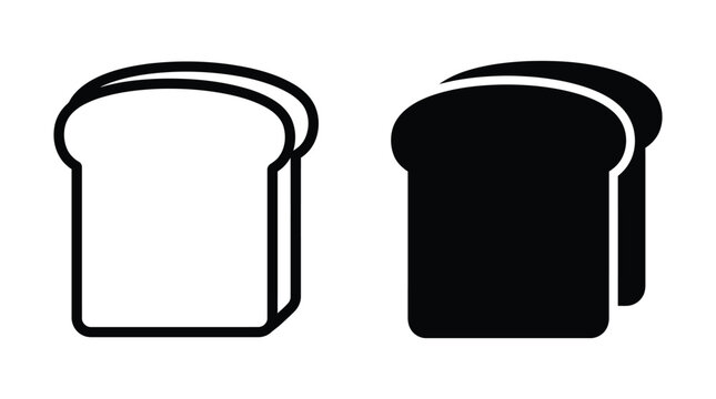 Simple graphic illustration of two slices of bread side by side