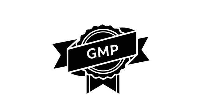 GMP Certified Seal, Quality Assurance Badge, Pharmaceutical Standard Icon
