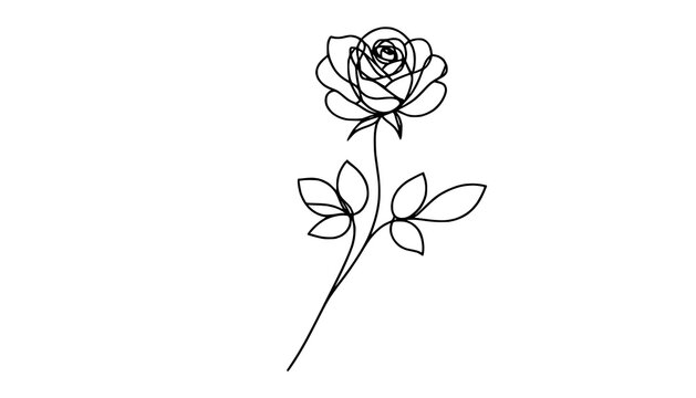 hand drawn rose