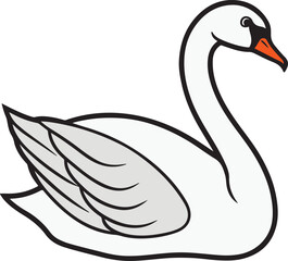Fototapeta premium Swan vector image