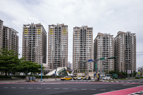 Residential buildings exterior, Taipei, Taiwan