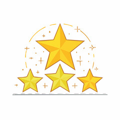Obraz premium Golden Stars Rating System