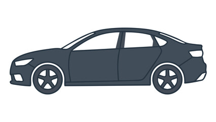 Obraz premium Sedan Car Icon for Automotive Industry, Transportation, and Travel Concepts