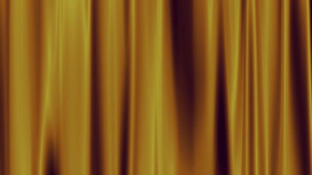 Golden Liquid Metal Abstract Background with Wavy Silk Texture