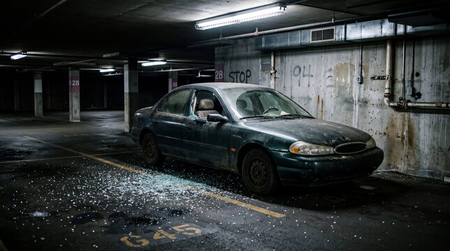 Abandoned Vehicle Found In Parking Garage