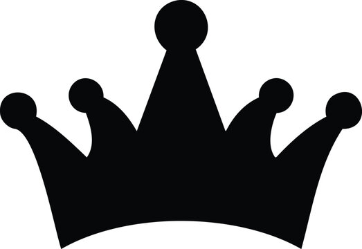 Black crown silhouette with rounded tips and circular details