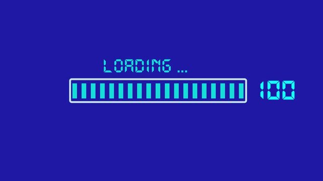Blue Loading Bar at 60 Percent on Dark Blue progress