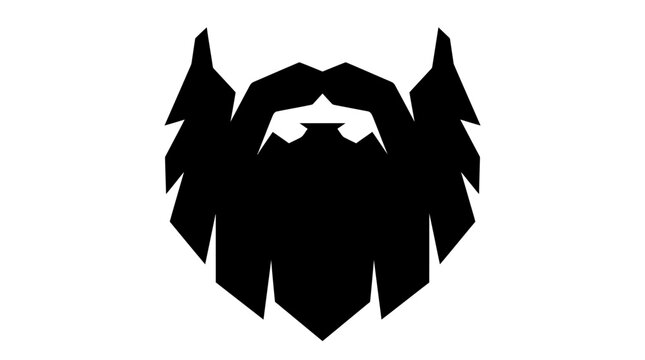 Beard silhouette represents a classic masculine grooming style with thick facial hair that symbolizes rugged sophistication and modern barber shop trends for men seeking a distinguished appearance.