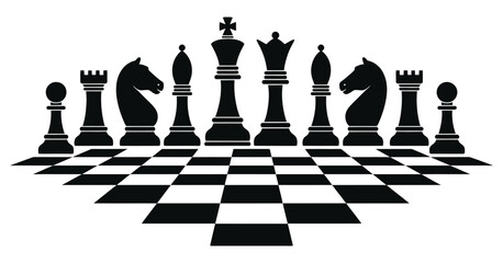 Chess Figures icon set, vector collection featuring All Classic Chess Pieces for Strategy Board Games, Educational Materials and Game design projects. © HossenMuhammod MunnA