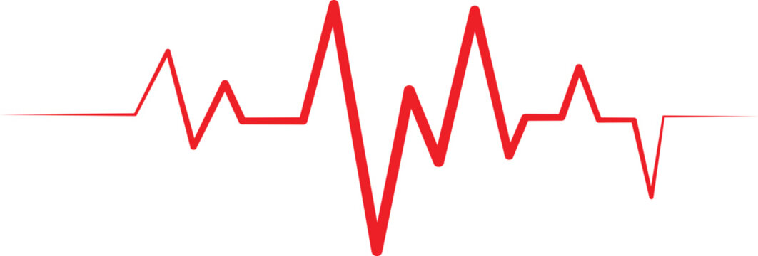 Abstract heartbeat waveform illustration featuring dynamic pulse line graphics in minimal medical style. Modern cardiogram design suits healthcare branding technology themes and wellness projects. 