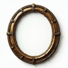Obraz premium Elegant Oval Decorative Frame with Intricate Design and Antique Finish