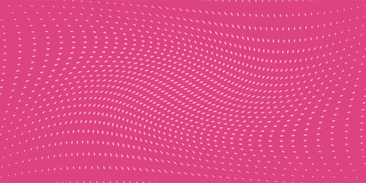 Pink rose halftone pattern. Retro comic gradient background. Pixelated dotted texture overlay. Cartoon pop art faded gradient pattern. Vector illustration.