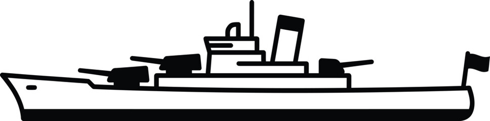 Simple warship illustration © mdtaher