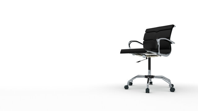 Business swivel chair on white background