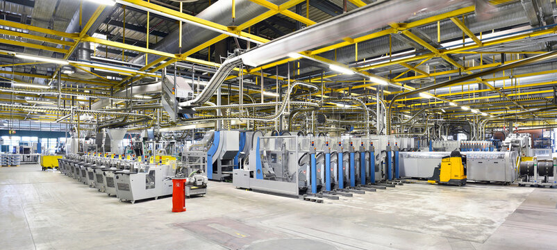 Machines for transport and packaging in a printing shop