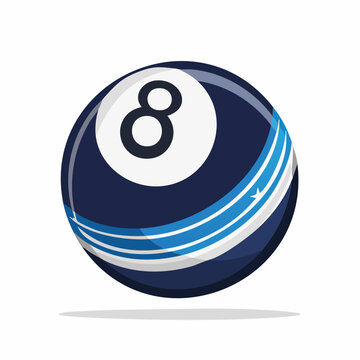 Eight Ball with Blue Stripes