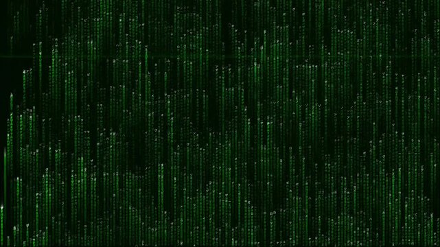 Matrix Digital Rain Falling Code Green Animation Background | 4K Hacker Code Loop
