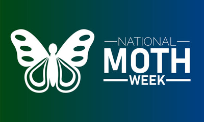 National Moth Week Vector Nature Poster Banner Design Illustration  © Mohammad
