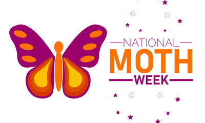 National Moth Week Vector Nature Poster Banner Design Illustration  © Mohammad