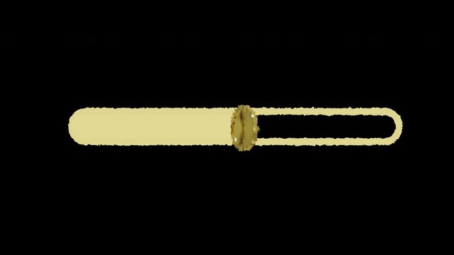Hand-drawn Beige Progress Bar UI Slider Element on Black Background