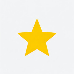 Fototapeta premium A bright yellow star symbol on a clean white background