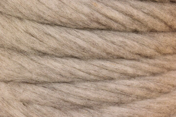 Close up texture of natural undyed wool fleece fibers © were