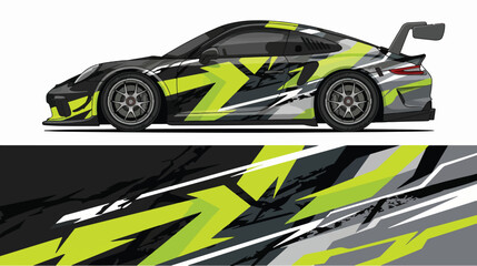 Obraz premium Neon Green Racing Car Design.