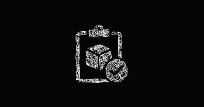 Sketch inventory count icon animation - smooth progressive reveal