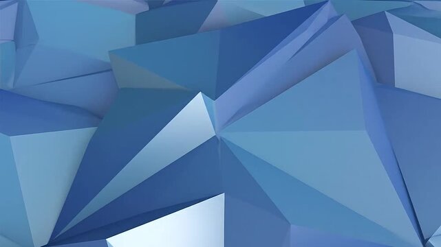 Abstract blue geometric background with sharp triangular shapes