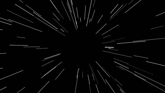 4K Anime Action Speed Lines Animation Overlay - White Abstract Zoom Effect Background