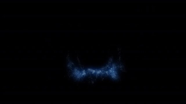 Blue energy particles with a magical, electric aura.Lines and lightning bolts form a pattern, explosion effects transparent background. Glowing shockwave particles. Alpha channel. Overlay template.