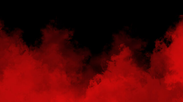 Red Dust Smoke  Overlay Isolated on Dark Background
