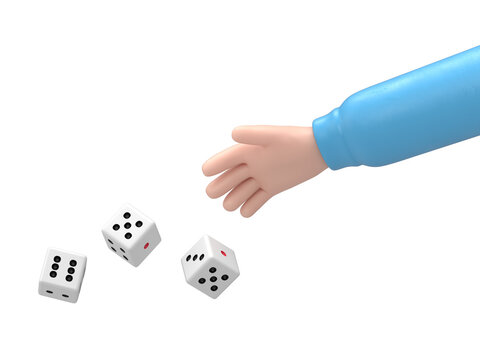 Man throws dice.Template for gambling.Throwing dice.Red dice on the table.Man avid person.Gambler concept.Playing in hand.Supports PNG files with transparent backgrounds.
