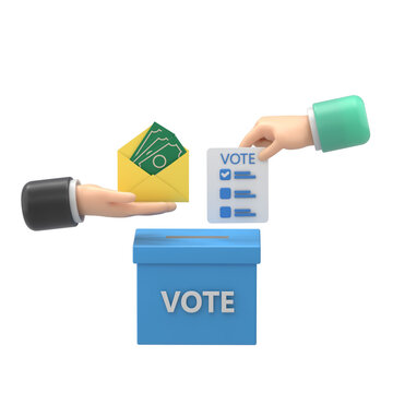 3D hand putting voting paper in ballot box.Elections, voting, going to vote, citizen participation in voting concept.Supports PNG files with transparent backgrounds.
