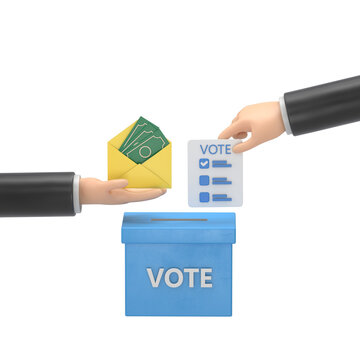 3D hand putting voting paper in ballot box.Elections, voting, going to vote, citizen participation in voting concept.Supports PNG files with transparent backgrounds.
