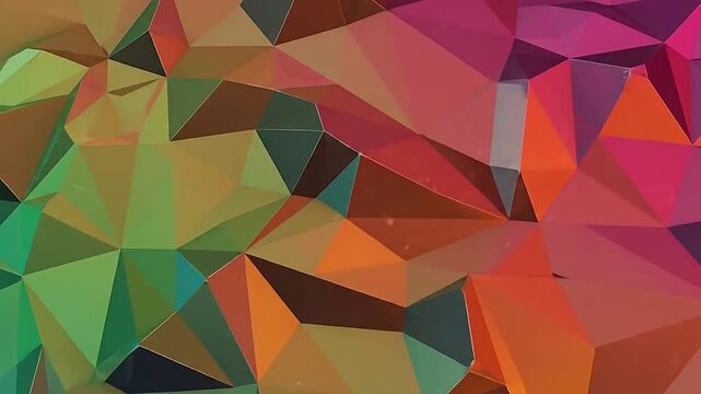 A vibrant abstract background with colorful geometric triangular shapes