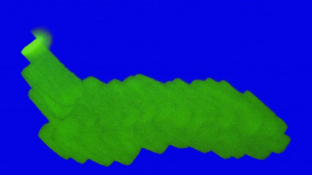 Solid wide diagonal highlighter frame on clean blue screen, useful for title backgrounds, lower thirds, chroma key overlays, and matte reveals.