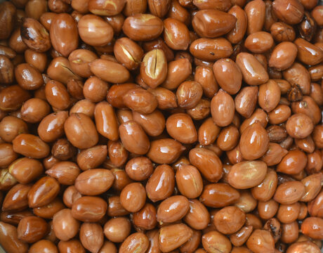 Peanut beans background. Crispy Golden Fried Peanuts Texture Background.