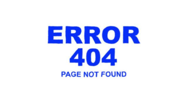 Animated Error 404 page not found