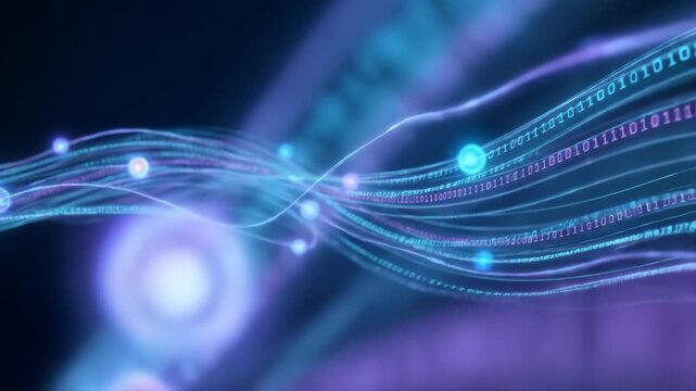 Flowing Digital Data Streams with Glowing Nodes