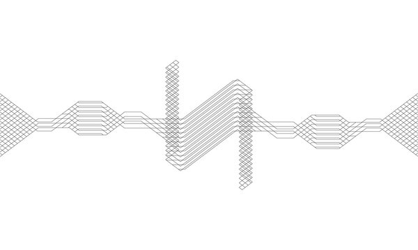 Abstract geometric circuit frequency wave vector.